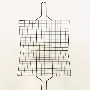 Решетка для барбекю 32х22см OLAFF с металлической ручкой нержавеющая сталь ZHF-096 000000000001205690