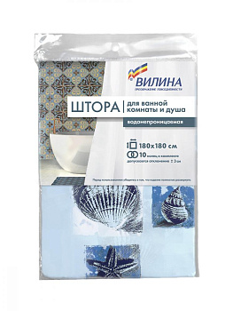 Штора для ванной 180х180см V-LINE полиэтилен 000000000001022720