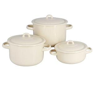 Набор кастрюль Лысьвенский Мз, 1.45л, 2.9л, 4.3л, 3 шт. 000000000001124914