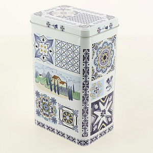 Банка для сыпучих продуктов 2,7л НОВЫЙ АРГУМЕНТ Итальянский декор жестяная 000000000001204679