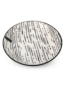 Тарелка суповая 20см ELRINGTON MILA ZANA белый/черный керамика 000000000001228506