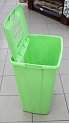 Корзина для белья 60л MARTIKA Молетта прямоугольня с крышкой зеленая пластик 000000000001118189