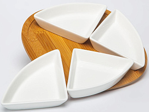 Менажница 220мм BALSFORD МЕЧТА 4 секции на подставке подарочная упаковка фарфор 000000000001206630