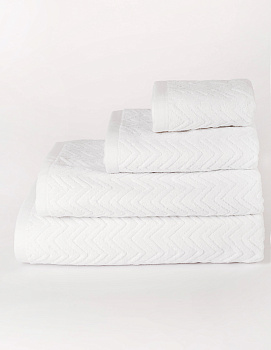 Полотенце махровое 100х150см LUCKY Зигзаг белый хлопок-100% 000000000001214736