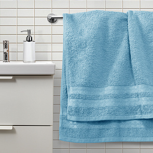 Полотенце банное DE'NASTIA 70х130см ДЕРЕВО ЖИЗНИ светло-голубой 100%Хлопок пл.451гр/м2 D000129 000000000001177483