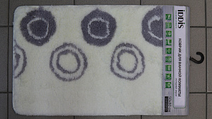 Коврик для ванной комнаты, 50*80 см, акрил, Chequers, white, IDDIS, 432A580I12 000000000001161395