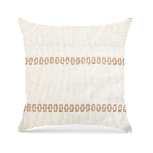 Наволочка декоративная 40х40см LUCKY ETNIC SGTH-1238 узор/полоска бежевый экрю хлопок 100% 000000000001218042