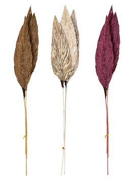 Сухоцветы 12x4x90см DE'NASTIA лист тростника микс цветов 000000000001228211