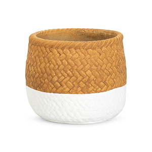 Кашпо 13,5х11см 0,85л Натура белый цемент 000000000001225861