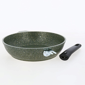 Сковорода 24см Trendy style съемная ручка антипригарное покрытие Malachite алюминий 000000000001209097