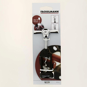 Штопор с держателем пробки 15см FACKELMANN металл/пластик 000000000001012369