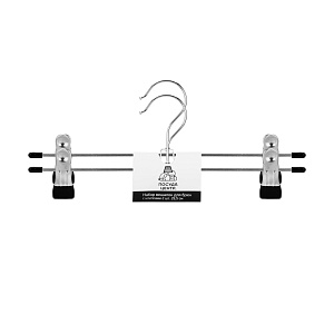 Набор вешалок для брюк 2шт 29,5см FORA с клипсами металл 000000000001083679