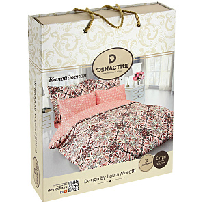 Комплект постельного белья 2спальное DE'NASTIA Калейдоскоп сатин 70x70см-2шт new C010704 000000000001176400