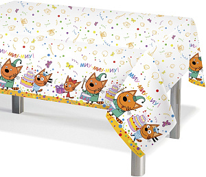 Скатерть 1шт 120х180см Дон Баллон Три Кота полиэтелен 000000000001211895