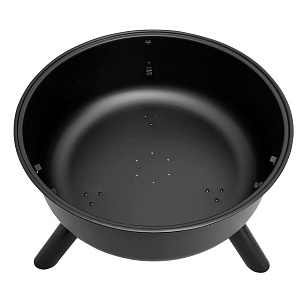 Чаша костровая 75х75х42см с крышкой кочергой решеткой сталь 000000000001218542