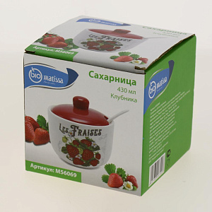 Сахарница 430мл Клубника Доломит M56069 000000000001195604