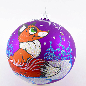 Декоративное украшение 10см Шар 5 БИРЮСИНКА Сказка стекло 000000000001041314