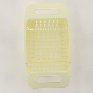 Дуршлаг 48х38см VERDEдля овощей в раковину универсальный желтый полипропилен 000000000001205685