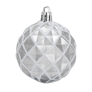 Декоративное украшение Набор шаров 6шт 6см серия Голубая пластик 000000000001224116