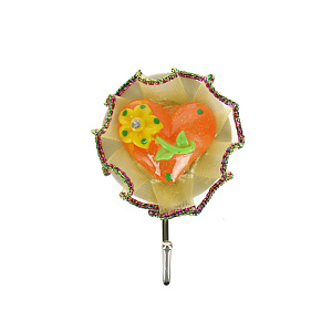 Набор крючков Сердечки в рюше Мультидом, пластик, металл, 2 шт. 000000000001126890