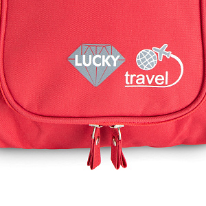 Косметичка дорожная 25x21x10см LUCKY красный полиэстер 000000000001191725