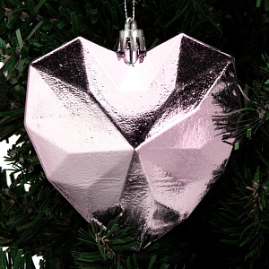 Декоративное украшение Набор 2шт 10см Сердце серия Бургунд микс пластик 000000000001224132