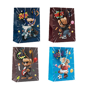 Пакет подарочный Bear 26х32х10см 000000000001222104