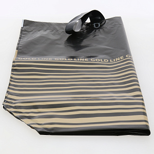 Сумка Эко 60х50см 160мкм ИНТЕРПАК Золотая линия полиэтилен 000000000001215298