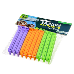 Набор зажимов для пакетов Клипер Martika, 10 шт. 000000000001111904