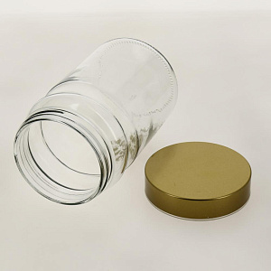 Банка для сыпучих продуктов 1,4л RENGA с металлической крышкой стекло 000000000001203282