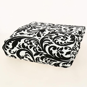 Покрывало 240x260см DE'NASTIA Барокко 3слоя черное жаккард 55%хлопок 45%полиэстер 000000000001206839