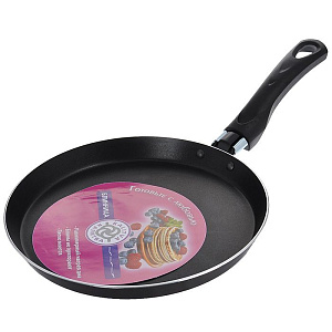 Сковорода блинная 22см КАЛИТВА бакелитовая ручка антипригарное покрытие бордо алюминий 000000000001168446