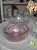 Салатник 17см 620мл LUCKY средний розовый с золотой каймой стекло 000000000001215289