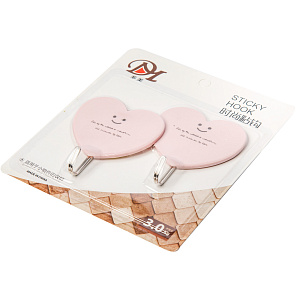 Крючки 2шт Сердце Тренд пластик 000000000001176218