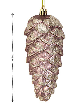 Декоративное украшение Набор 3шт 10,5см Шишки серия Бронзовая пластик 000000000001224111