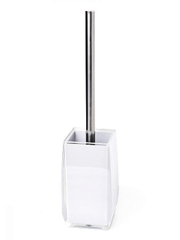 Щётка для унитаза DE'NASTIA четырёхгранная белый пластик 000000000001217317