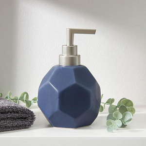 Дозатор для жидкого мыла Геометрика синий керамика 000000000001211476
