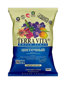Почвогрунт для цветов Живая земля Фарт, 10л 000000000001020483