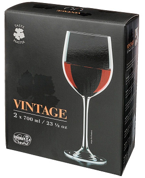 Набор бокалов для вина 2шт 700мл CRYSTALEX Винтаж стекло 000000000001172661