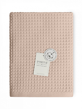 Полотенце вафельное 50x90см DE'NASTIA для бани/сауны 300гр бежевый хлопок 000000000001228562