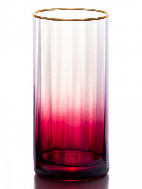 Набор стаканов 2шт 450мл LUCKY бордовый стекло 000000000001208025