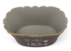 Кашпо 23х13,5х11см Vintage рефленое микс пластик 000000000001216371