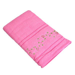 Полотенце махровое Маргаритки Любимый дом, ярко-розовый, 60?130 см 000000000001125126