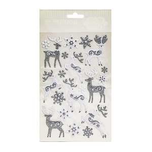 Наклейки новогодние на стекло 25х14см QLPG - 176 000000000001220336