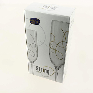 Набор бокалов для шампанского 2шт 190мл CRYSTALEX Виола бесцветная гравировка стекло 000000000001207564