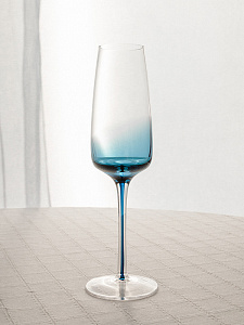 Бокал для шампанского 230мл DE'NASTIA Gravity синий стекло 000000000001228680