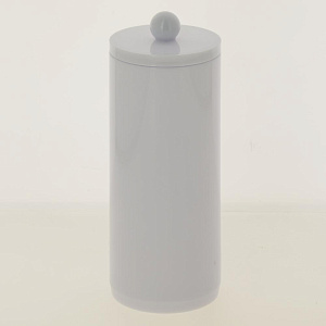 Баночка косметическая для ватных дисков LOTUS с крышкой, белый, пластикSWP-0930WH 000000000001192308