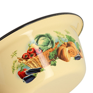 Миска 800мл СТАЛЬ-ЭМАЛЬ с деколью эмалированная 000000000001022605