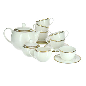 Чайный сервиз Золотая вышивка Royal Porcelain Public, 17 предметов 000000000001124191