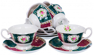 Набор кофейный 12шт 6чашек250мл/6блюдец Маргарет фарфор подарочнаяупаковка Маркиза Balsford 122-05017 000000000001197844